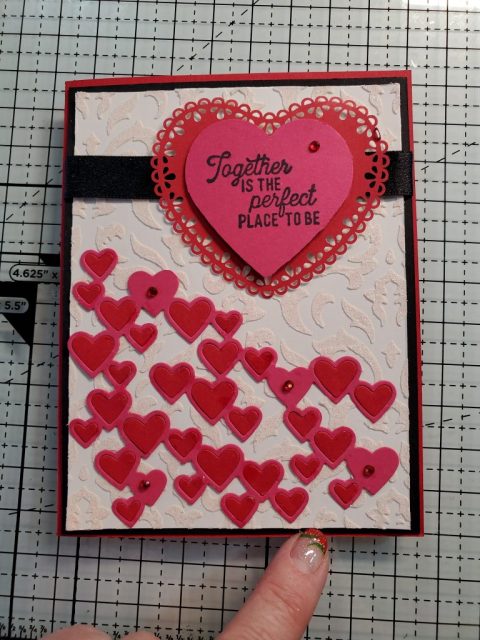 BEAUTIFUL INLAY HEART VALENTINES DAY CARD