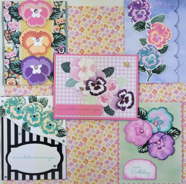 All 5 of the Pansy Patch Cards See video times below