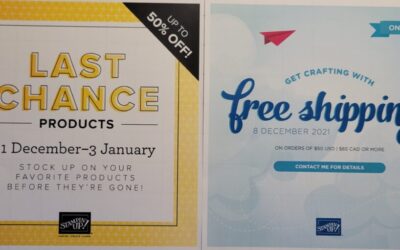 Stampin Up Free Shipping & Last Chance Products