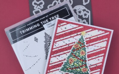 Beautiful Trimming the Tree Christmas Card