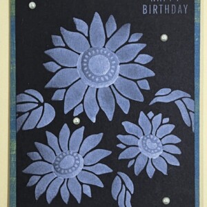 Abundant Beauty White on Black Birthday Card Stampin' Up!