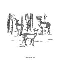 Graceful Deer Cling Stamp Set